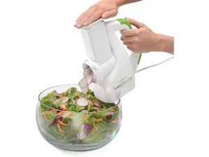 Presto 02910 SaladShooter Electric Slicer/Shredder, Handheld Food Chopper, White