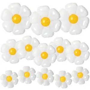 18pcs Daisy Flower Balloons for Birthday, Wedding, Baby Shower Party