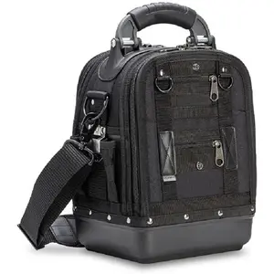 Durable Tool Storage Bag, Professional Multi-Pocket Organizer, Waterproof Tpr Rubber Bottom, Ideal for Mechanics and Woodworkers
