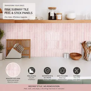 Modern Subway Tile Backsplash Panel