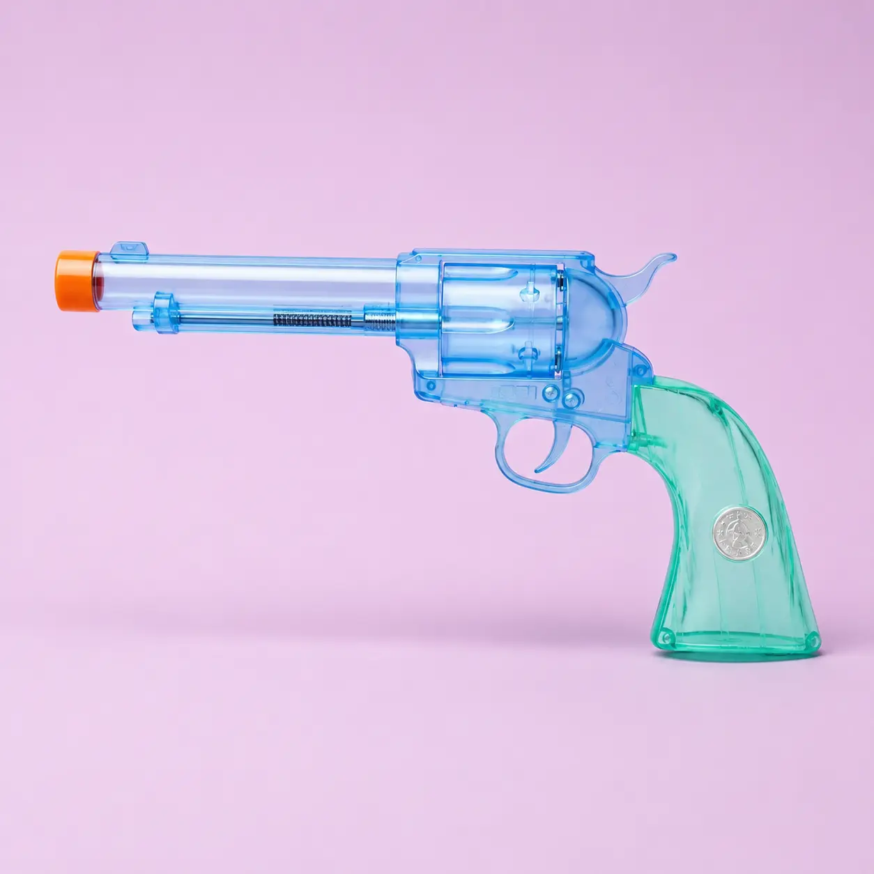 Classic Western-Look Plastic-Body Outdoor Blaster Toy, Ideal for Family Fun