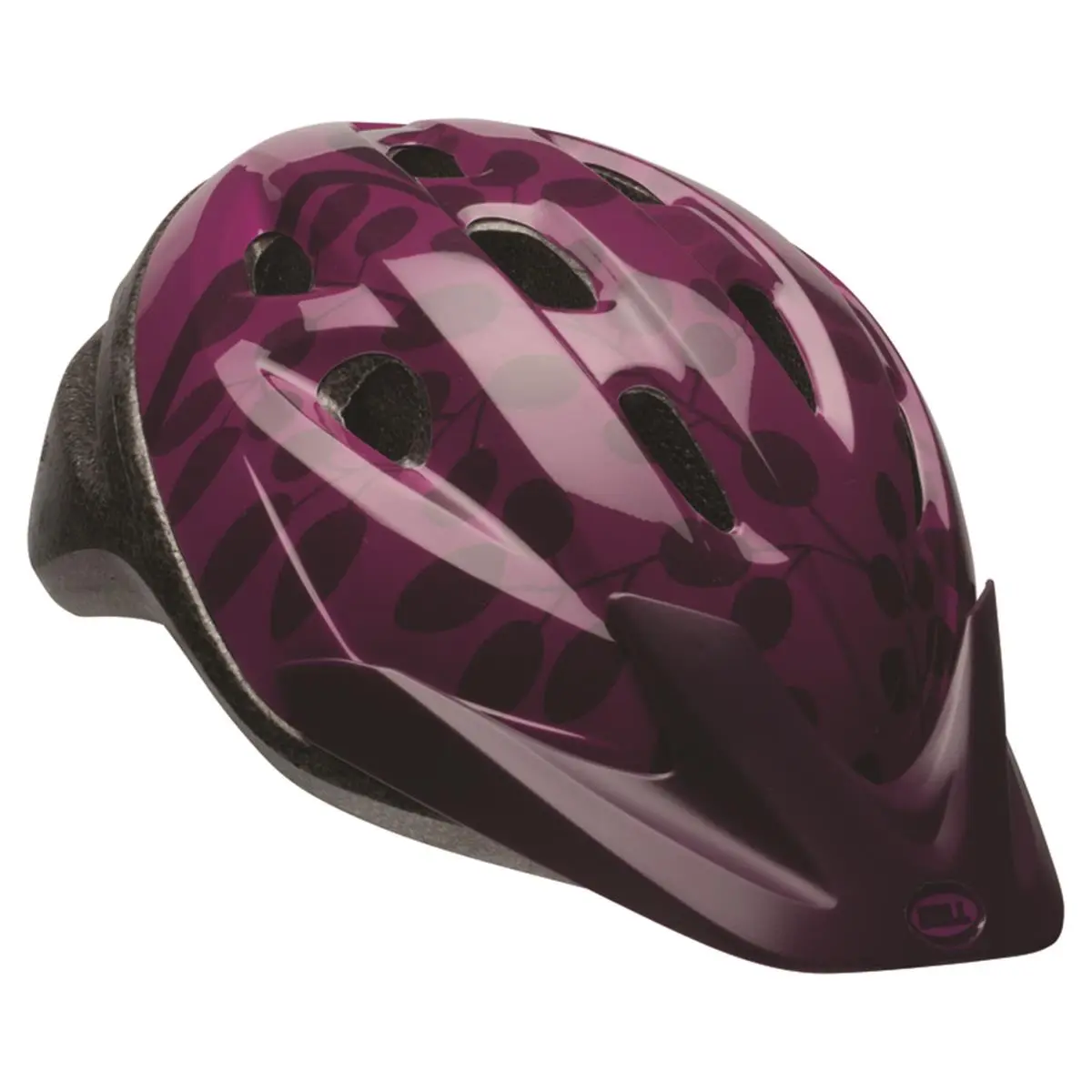 Bell Thalia Female-Size Women's Vented Bicycle Helmet - True Fit System, ABS & Polycarbonate Shell, 16 Vents, PinchGuard Chinstrap Buckle, Reflective, Tapeless, 0.68 lbs, Black & Purple, for Ride to Work