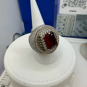 925 sterling silver # 9 ring high quality solid Italian silver high quality cubic zirconia stones)) anillo de plata Italiana Alta calidad talla #9 es grande solido elegant piedras finas de zirconia