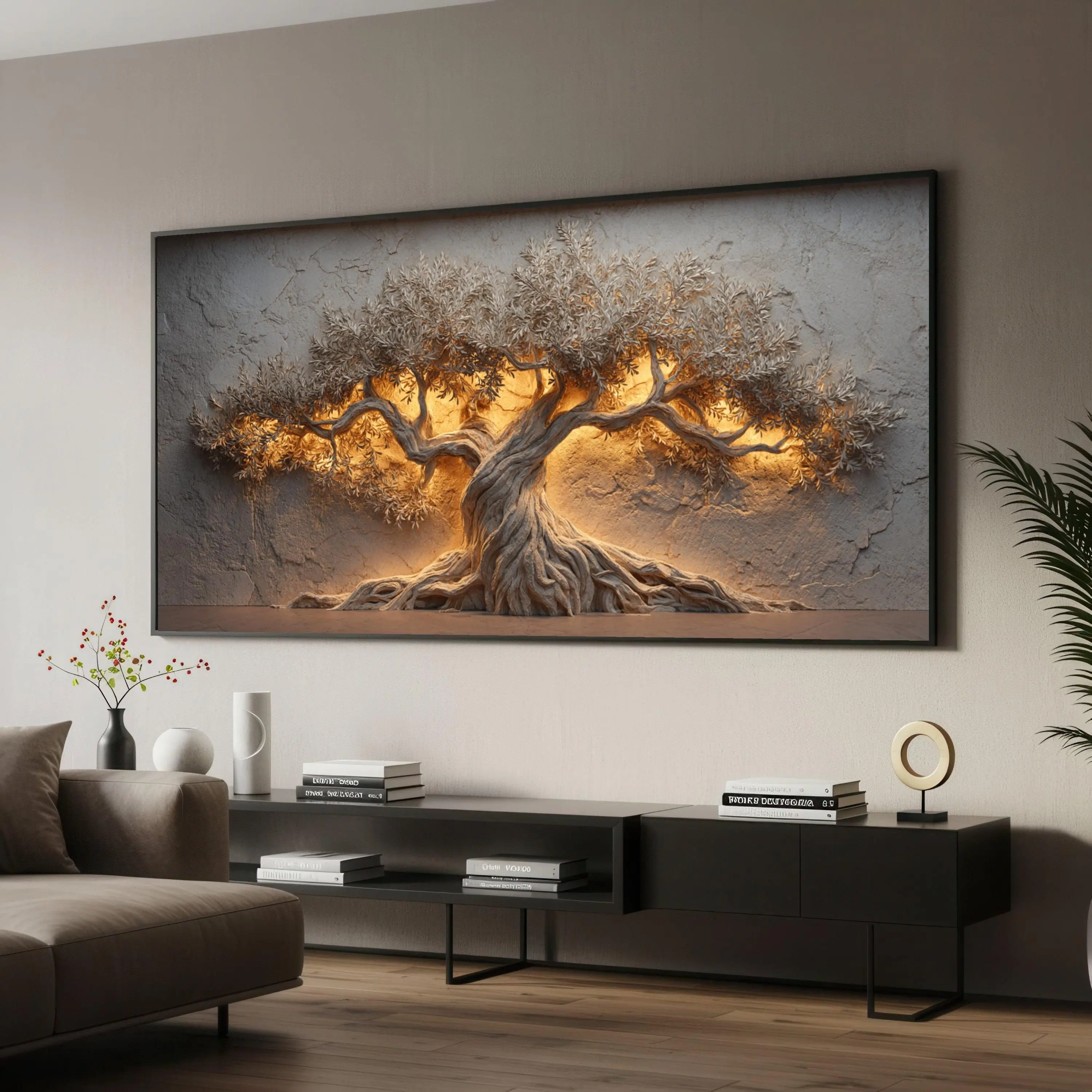 Large painting for wall japanese tree - TikTok Shop