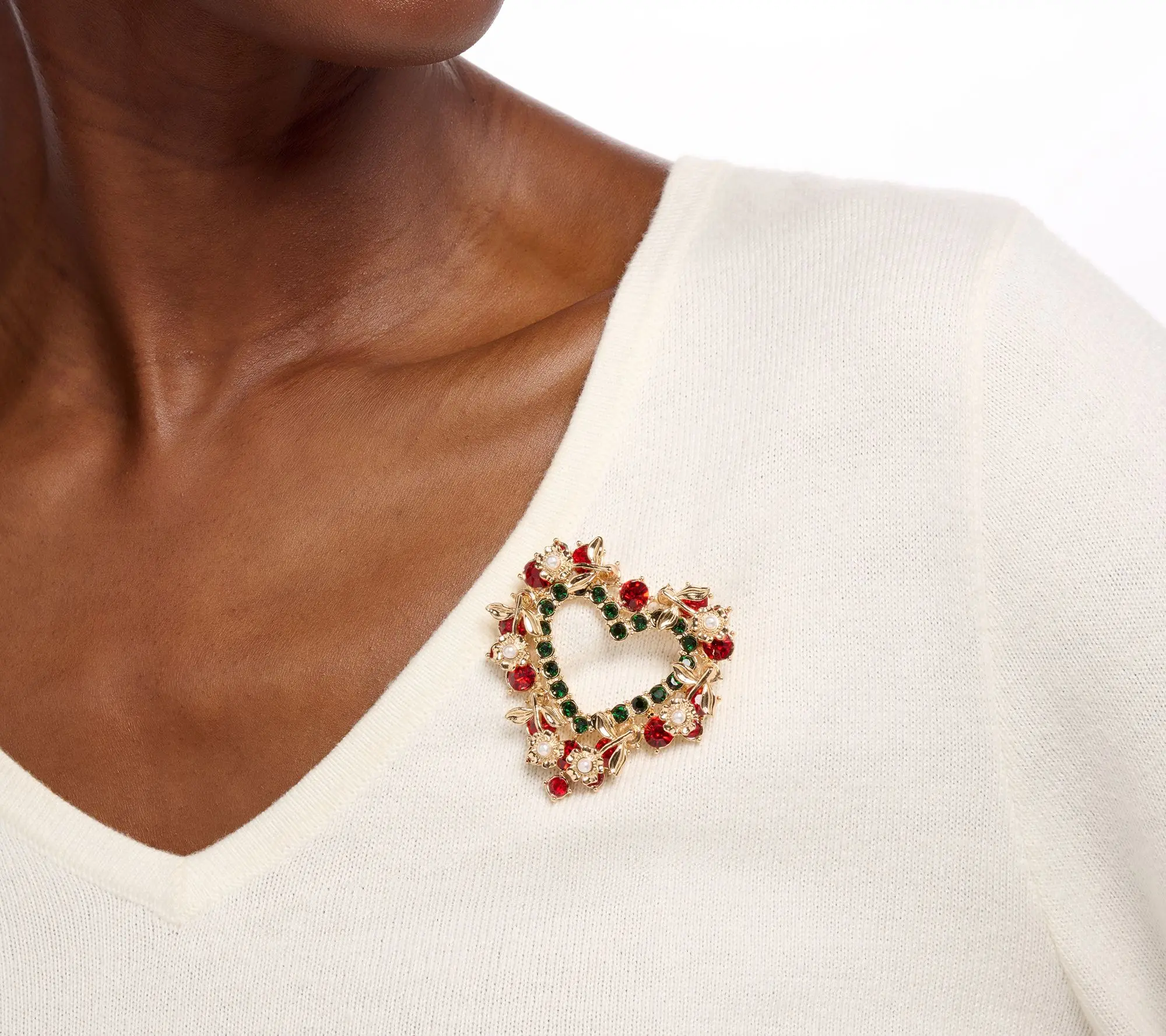Denim & Co. Choice of Holiday Brooch