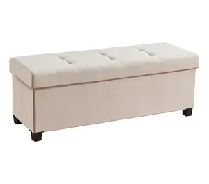 43 Inch Storage Ottoman, Large Storage Bench, Ottoman with Storage with Legs, Foot Rest Stool, Bedroom Bench