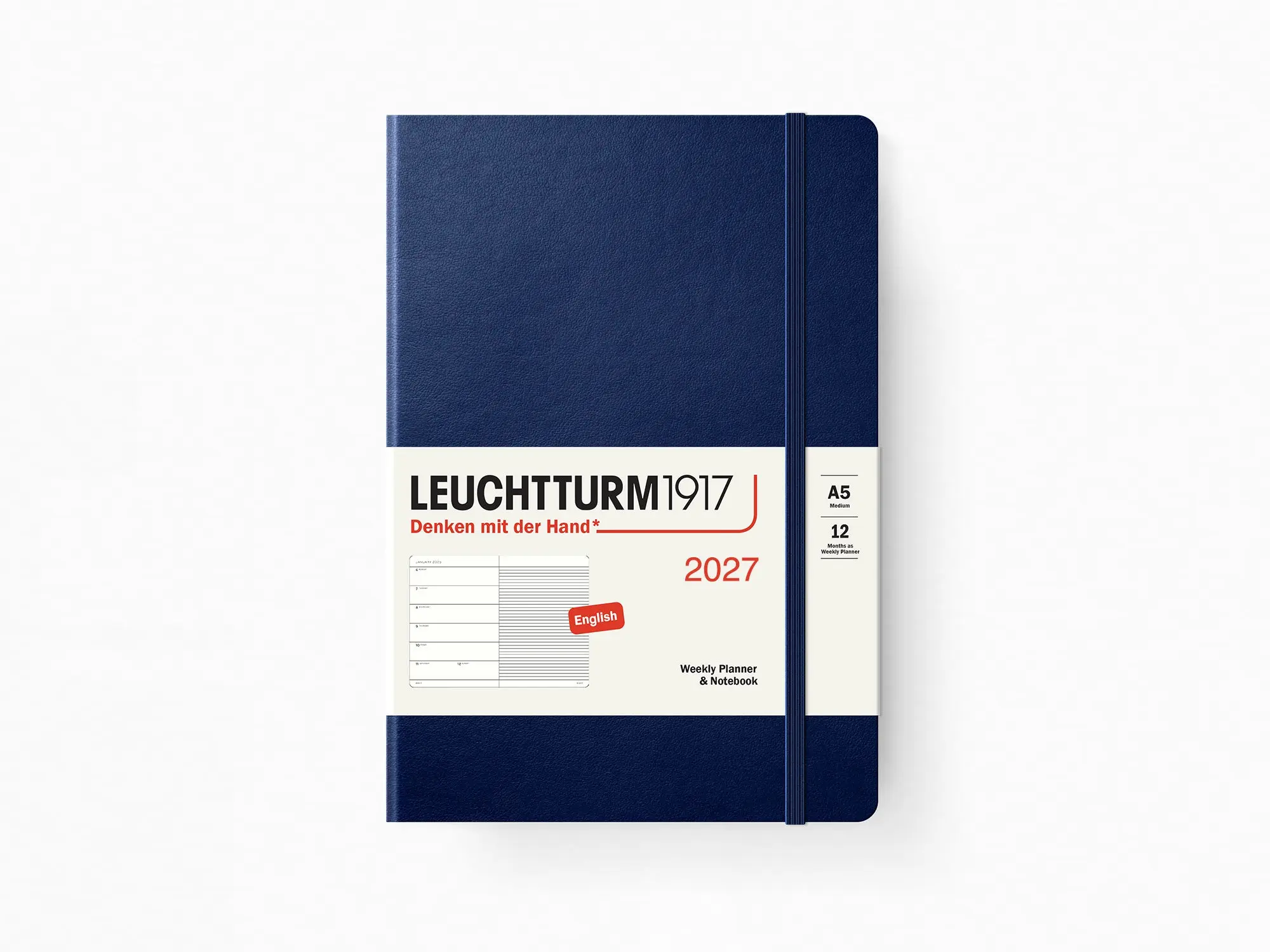 2027 Leuchtturm 1917 Weekly Planner & Notebook - NAVY Softcover