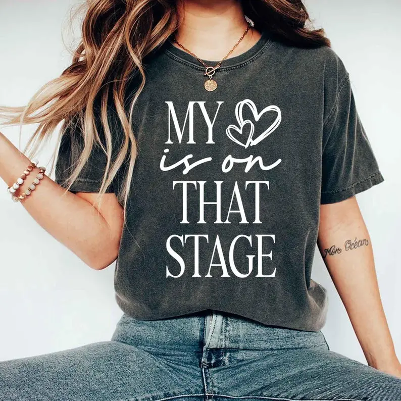 Dance Mom Shirt, Dance Lover Gift Shirt, Dance Mama Gift Shirt, My heart is that on Stage Shirt, Dance Gifts, Talent Show Shirt, Dancing Tee
