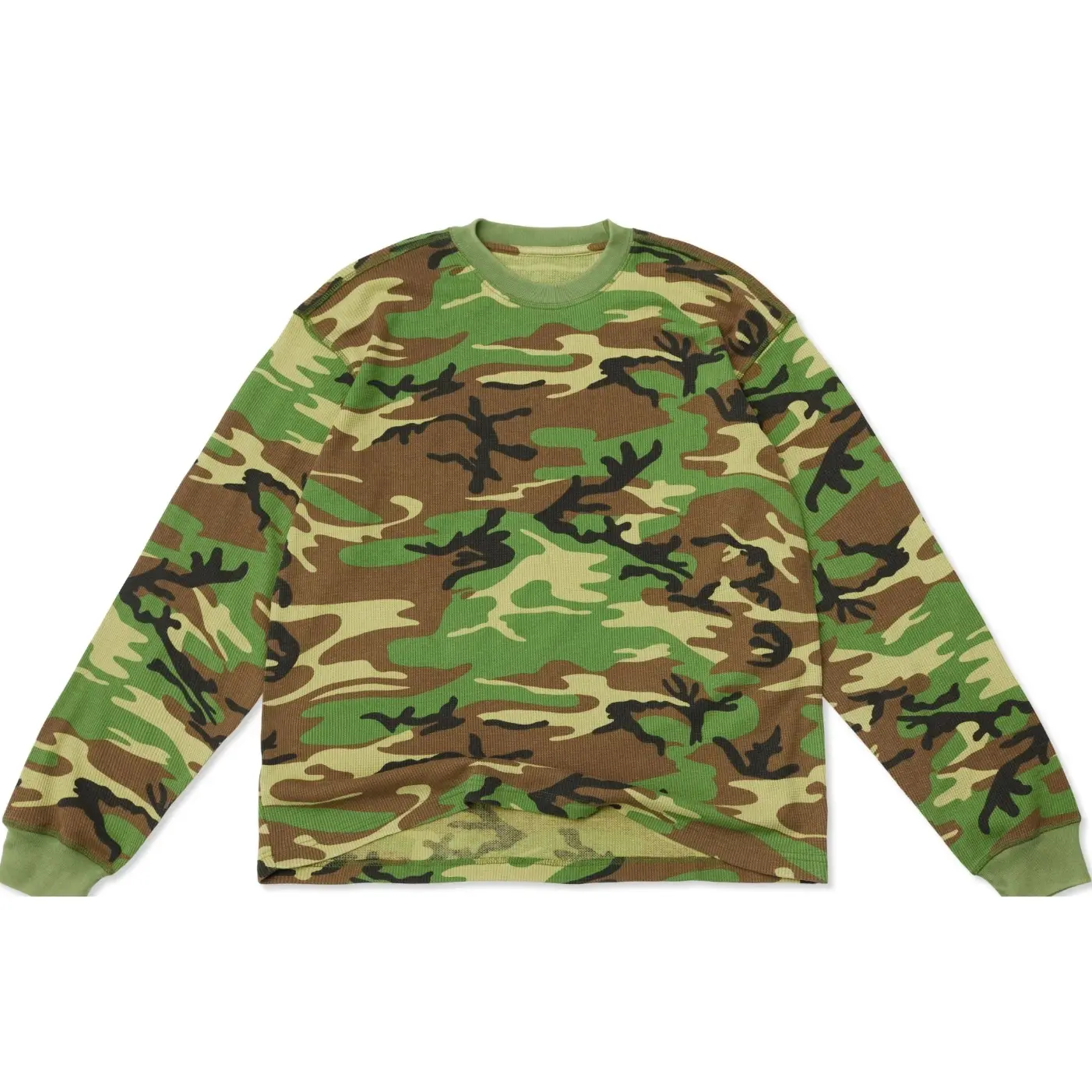 CC "WAFFLE" LONGSLEEVE THERMAL TEE (VINTAGE WOODLAND CAMO)