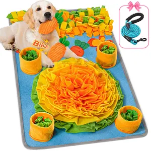 Snuffle Mat for Dogs 32''X20'' for Large Dogs with Dog Leash, Nosework Interactive Sniffing Mat for Cats Rabbits, Slow Feeding Mat for Foraging and Stress Relief