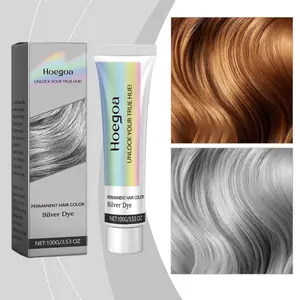 2-in-1 Natural Essence Extract Silver Hair Dye, Caremey No Bleaching SilverGrey & Smoke Grey Hair (1pcs)