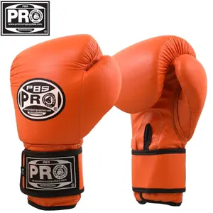 ProBoxing Leather Boxing Gloves – (Orange) – Training Boxing Gloves for Boxing, MMA, Muay Thai & Sparring – Durable Genuine Leather, Wrist Support, Impact Protection