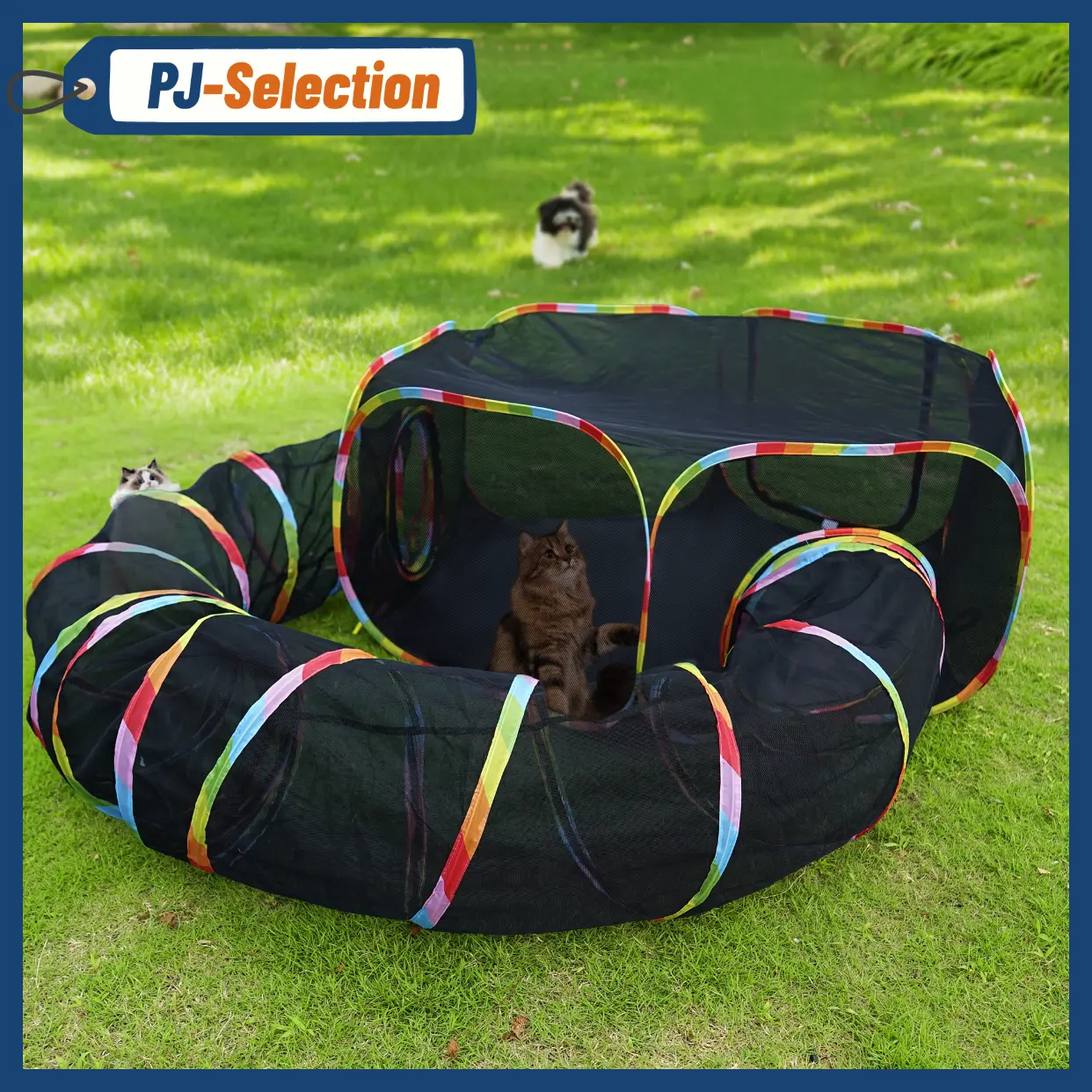 Outdoor Cat Enclosure,Portable Catio Outdoor Cat Tent,Cage Free Outside Cat Playpen Pet Enclosure,Enclosed Cat Run,Cat Tunnel Outdoor Cat Tunnels for Indoor Cats & Small Animals
