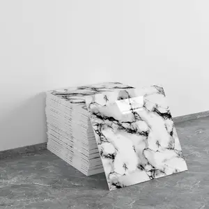 10/20 PCS marble pattern wallpaper peel-to-stick waterproof PVC shower wall panels, bathroom splash splashes, tiled wall suitable for bedrooms, kitchens, 30 cm x 30 cm (ink and white,19.4 square feet)