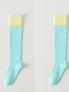 Women's Dopamine Compression Sports Socks, High-Calf Athletic Socks for Jump Rope Running Fitness, Elastic Supportive Legwear