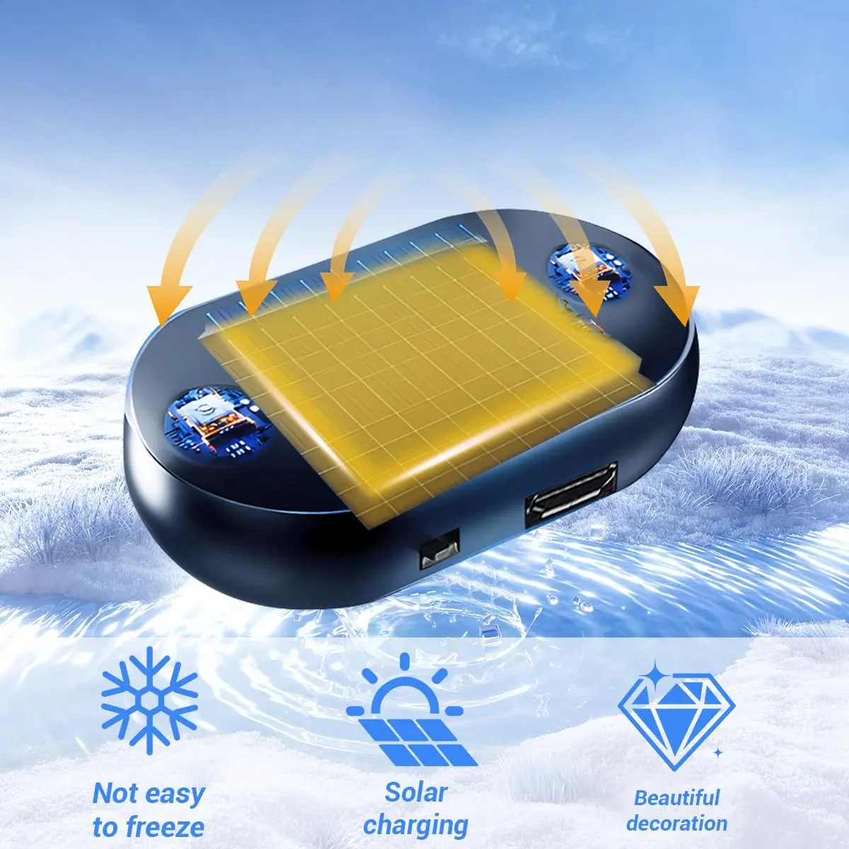 Anti-freeze Electromagnetic Car Snow Removal Device, 2026 New Portable Solar Electromagnetic Molecular Interference Freeze and Snow Remover Instrument for Ice and Snow Scraping