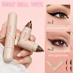 Rotating Winged Liquid Eyeliner Stamp Pen, Dual-Head Design for Precise Cat Eye & Winged Liner, Smudge-Proof Formula, Quick-Drying Eyeliner Makeup for Busy Days & Special Occasions