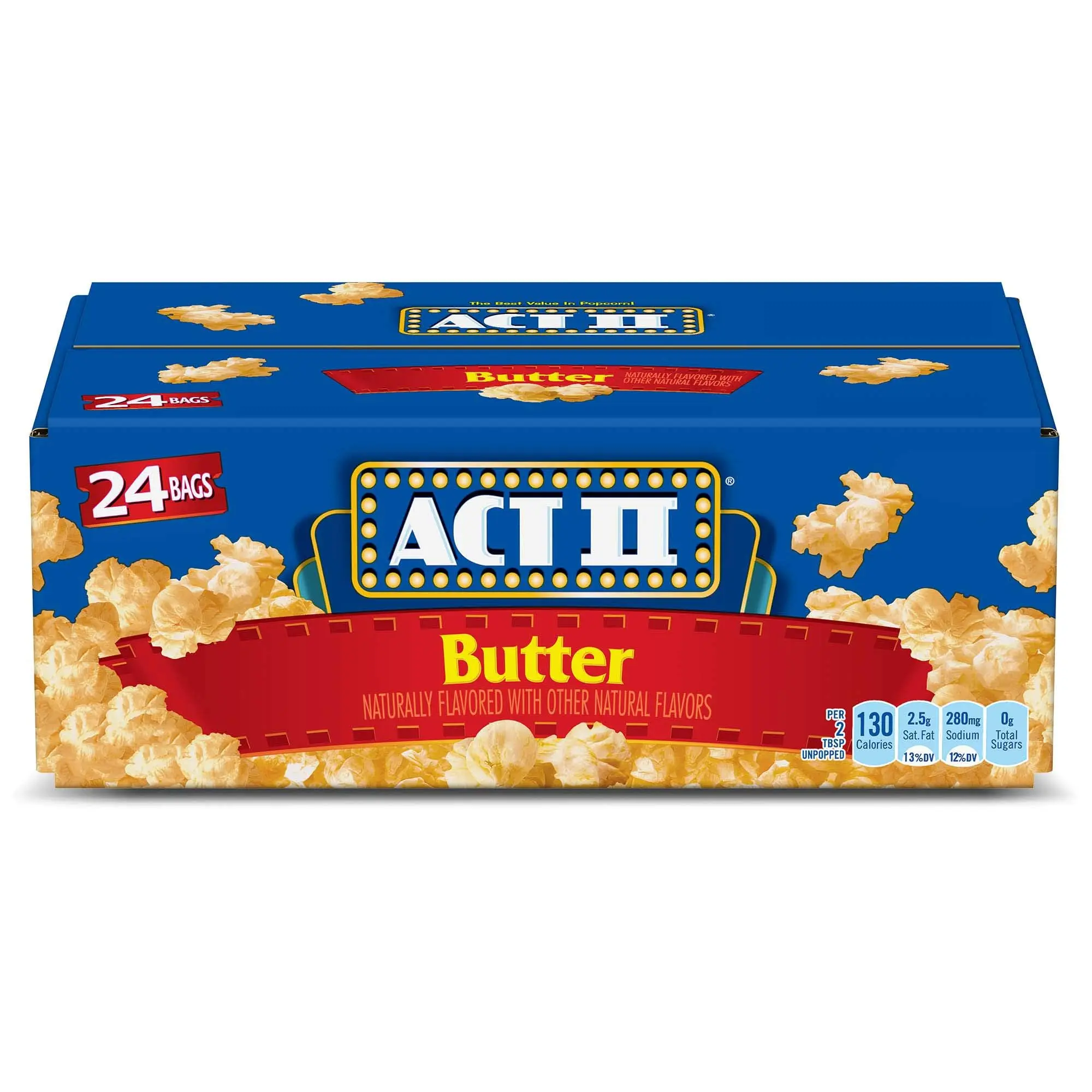 Pack of 24 Act II Butter Microwave Popcorn, 2.75 oz. Bags