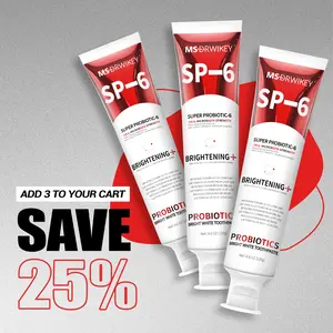 MS-DRWIKEY Super Probiotic Toothpaste Mint Burst – Probiotic Oral Care for Enamel Repair & Long-Lasting Fresh Breath | 4.59oz