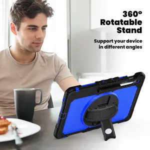 Suitable for the Samsung Tab S10 FE+ 13.1 Inch (SM-X620/X626B) (2025) dedicated protective case, Tablet Accessories, Tablet Casing, Tablet Covers. Features include a wrist strap, a rotatable stand, an adjustable wristband, and a drop protection cover.