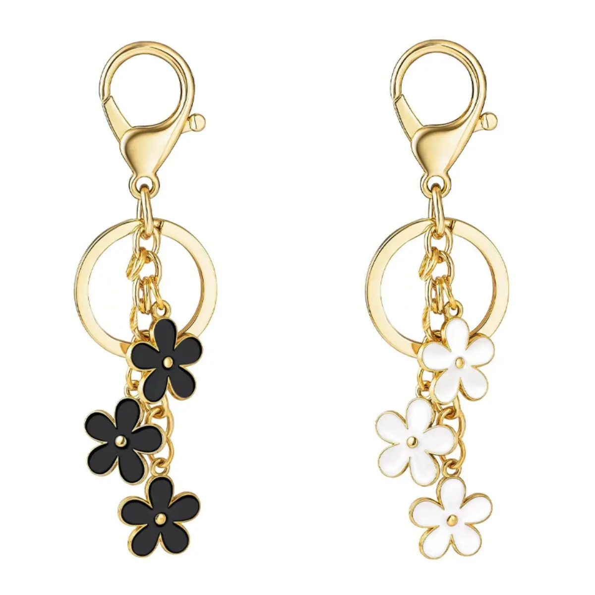 Daisy Flower Zinc Alloy Keychain, Cute Trendy Key Ring Pendant for Women Girls, Fashion Bag Charm, Car Key & Mobile Phone Decor Accessory, Perfect Holiday Gift, Women's Fashion, Casual