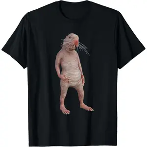 Casual Cotton shortsleeve tees  Live Weird Funny Naked Mole Rat Strange Animal T-Shirt