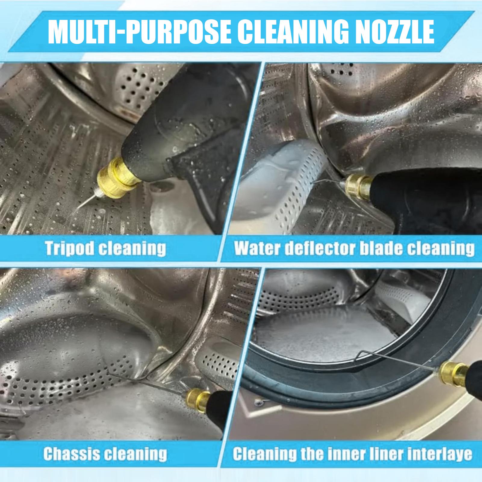 High-Pressure Washer Nozzle Kit Quick Connect System Cleaning Nozzle AC Cleaning Stainless Steel Extension Wand with Multi Spray Modes for Washing Machines Air Conditioners and Water Heaters