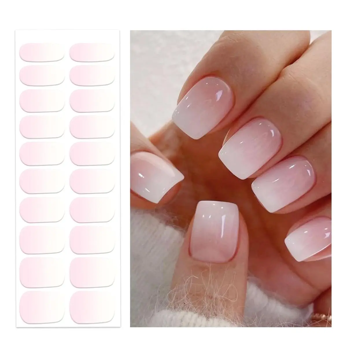 White and Pink Gradient Color