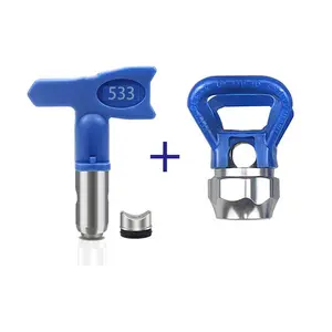 Airless Tip With 7/8 Guard Series For High Pressure Airless Spray Tip Nozzle Airbrush Spray Tip Home Garden Tools hv lps prayer spray mode Speed Cordless Paint Sprayer adora Gun Refill Kit with Liners HVLP Container Ultra-Light Electric Handheld Disposabl