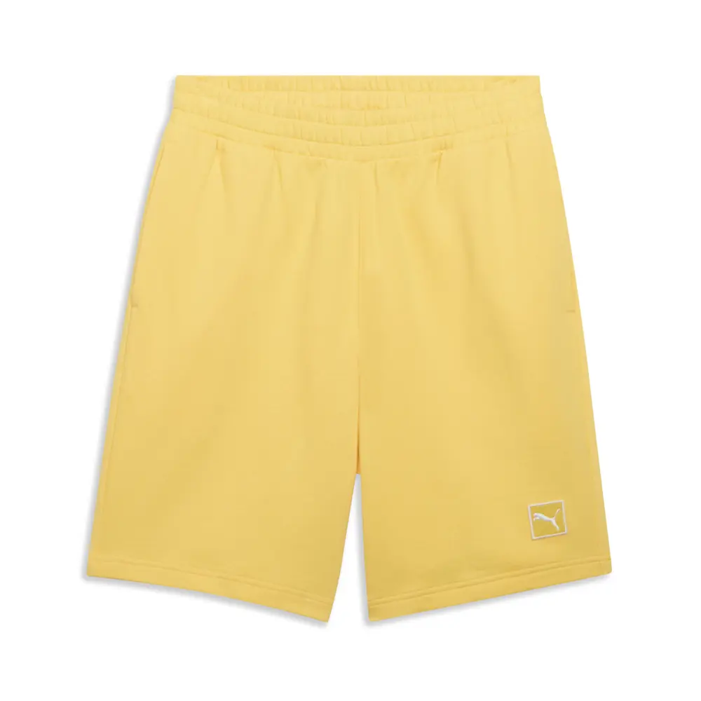 PUMA Mens Essentials Elevated 9 Inch Shorts Casual Bottoms Casual - Yellow