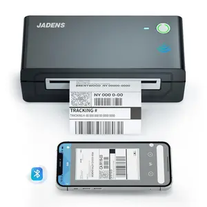 JADENS Shipping Label Printer, Bluetooth Wireless Thermal Label Printer, Compatible with Ios, Android, Windows, Mac, Chromebook, Widely Used for Etsy, Ebay, Shopify, USPS