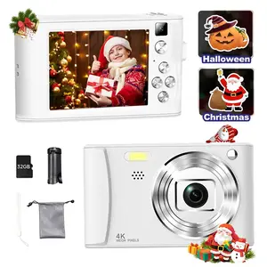 HD Digital Camera 8x Digital Zoom Camera for Vlog 3.0 Inch LCD Rechargeable Camera, Photography Camera for Teenagers and Beginners Supports 64GB TF Card for Photos, Videos and Cameras Thanksgiving and New Year Gift Portable and Durable Christmas Men Pink