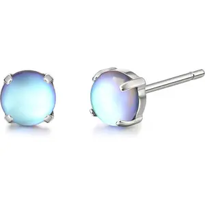 G23  Pure Titanium Earrings, Opal/Moonstone/'s Eye/Blue Turquoise Stud Earrings, F136 Implant Grade|Delicate  for  Ears