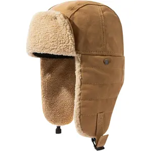 Winter Trapper Hat Windproof Warm Earflap Eskimo Hats Russian Ushanka Hat Outdoor Aviator Trooper Hat for Hunting Ski