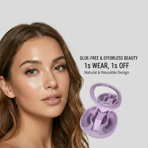 【BUY 1 GET 1】Veloura Magnetic Eyelashes Soft Magnetic Lashes Natural Look No Glue Reusable Waterproof Beginner Friendly TikTok Viral Easy Apply Lash Clusters for Daily Wear Party Date girly things dreamy fluffy mixed length  love  your  z  collection