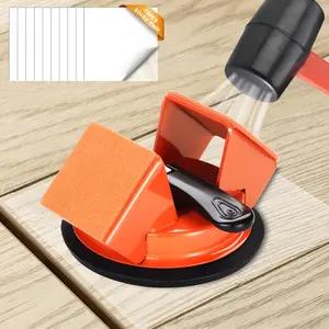 Floor Gap Fixer Tool, Plank Gap Repair Kit, Heavy Duty Suction Cup Laminate Flooring Tool, Double 45? Widened Striking , 10 count Sticky Pads for Fixer Laminate/Vinyl Flooring/Hardwood