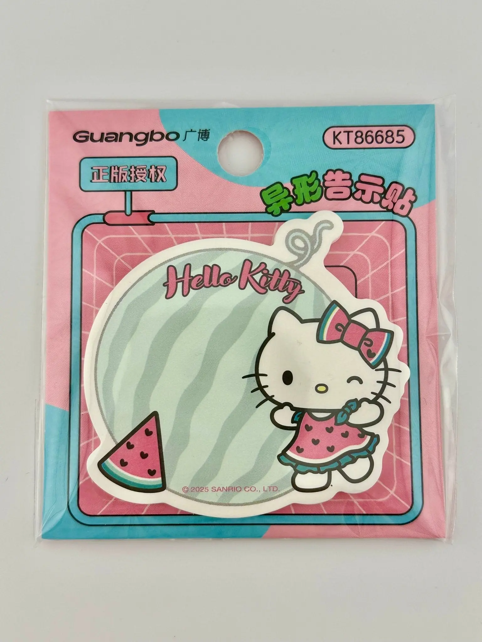 Hello Kitty Watermelon Shaped Sticky Notes (30pcs) | Cute Kawaii Sanrio Memo Notes | Summer Aesthetic Desk Stationery
