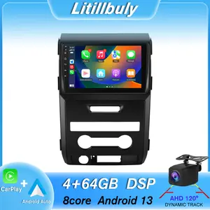 Car Stereo for Ford F150 2009-2012 (Manual AC) touch screen has Android Auto Wireless Carplay, Bluetooth WIFI supports GPS Navigation