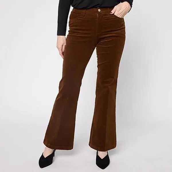 MarlaWynne WynneLayers Flared Leg Stretch Corduroy Pant