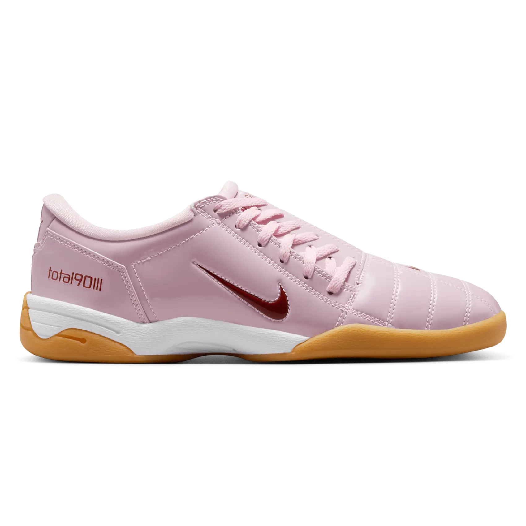 NIKE Total 90 3 Pink Foam Women's Football Sneaker (IH4964-663 T90) - Footwear for Football, Metallic Gold Accents, Indoor Futsal Shoes, Comfortable Casual Trainers, Indoor Soccer Shoes, Walking Shoes, Athletic