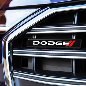 Car Grille Illuminated Logo Light, Front Car Emblem Decoration Lamp, LED Modification Light, LED Car Sign for Dodge Vehicle Head Exterior Decor Accessories