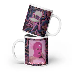 White glossy mug