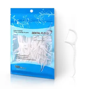 Disposable Dental Floss, 100pcs/set Thin Thread Tooth Flosses, Teeth Cleaning Floss Sticks, Oral Health Dental Care Products for Home & Travel