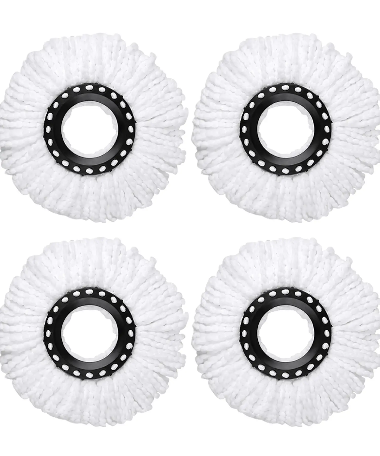 Spin Mop Replacement Head, Microfiber Mop Head Refills Round Shape for Universal Spin Mop System Perfect for Home Cleaning