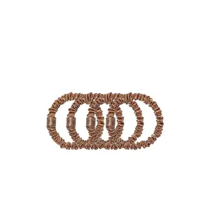 slip Skinny Scrunchies 4 Pack In Copper