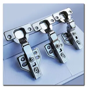 304 Stainless Steel Hydraulic Buffer Hinges Custom Iron Hinges with 2-Speed Function Open Tail Design for Kitchen Cabinet and Wardrobe Doors smart fingerprint knob keyless