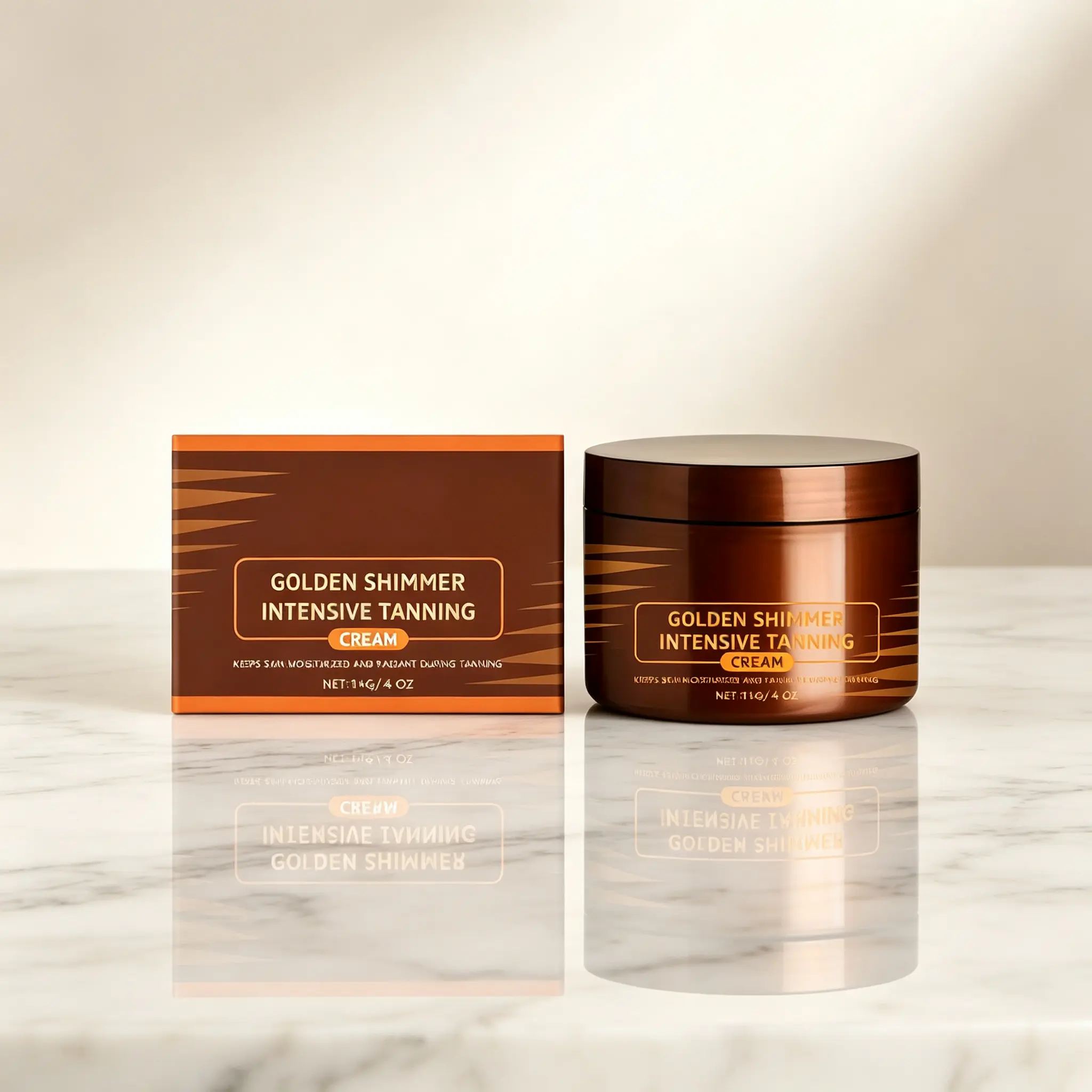 Golden Shimmer Tanning Cream – Intensifies Tan, Moisturizes & Shimmers, 4oz / 111g