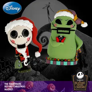 Disney Nightmare Before Christmas Halloween Fridge Magnet Set, 3D Cartoon Figures, DIY Decorative Accessories for Kitchen Office Gifts