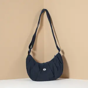 2026Crescent Hobo Bag for Women, Nylon Crossbody Shoulder Purse with Adjustable Strap,Water Resistant Nylon Sling Bag， Trendy Dumpling Bag,Lightweight Casual Sling Bag for School, Work,Daily Commute & Travel