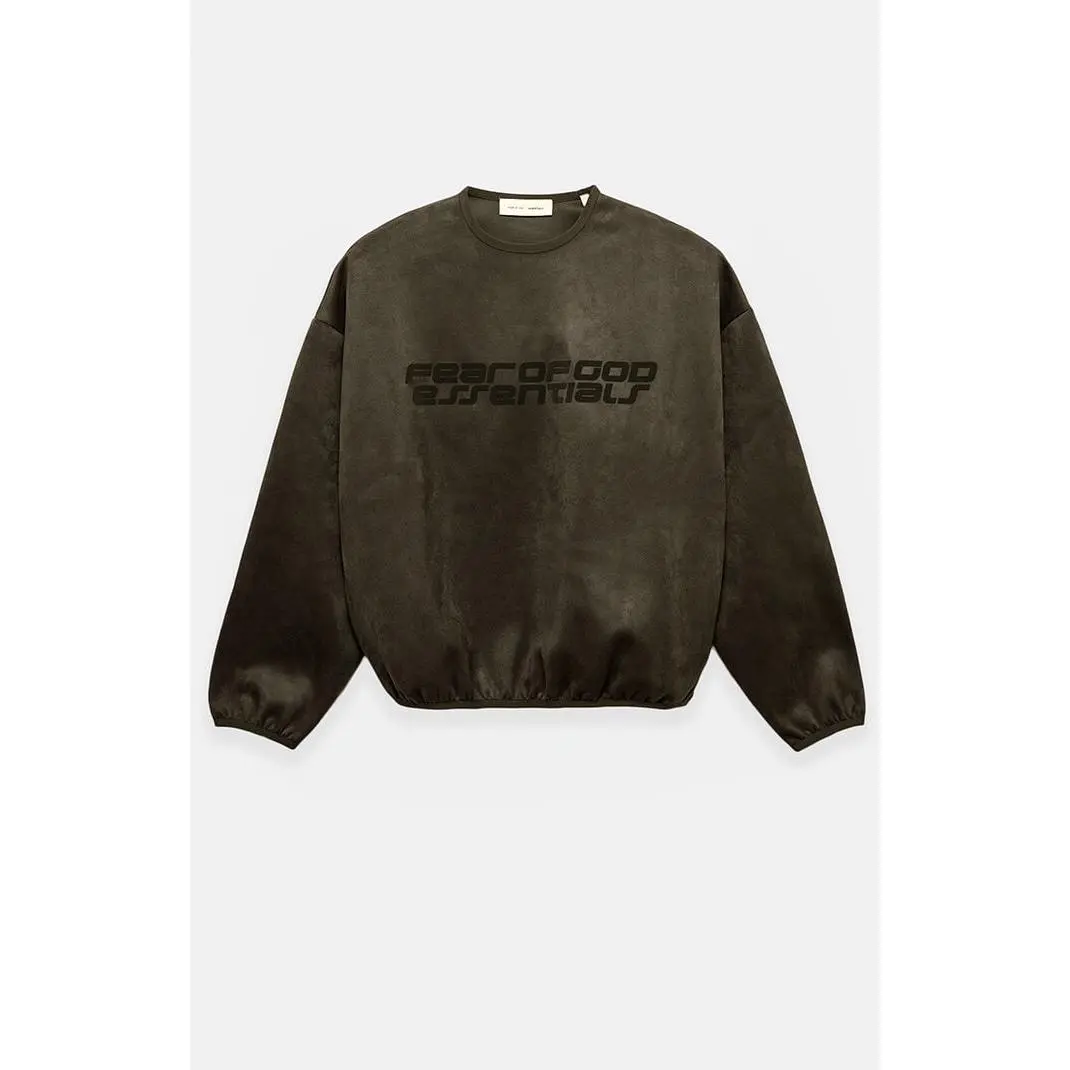 Fear of God ESSENTIALS Men's Brown Modern Crew Neck Sweatshirt